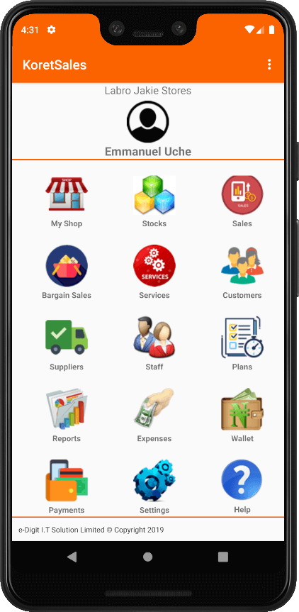 mobile screen
